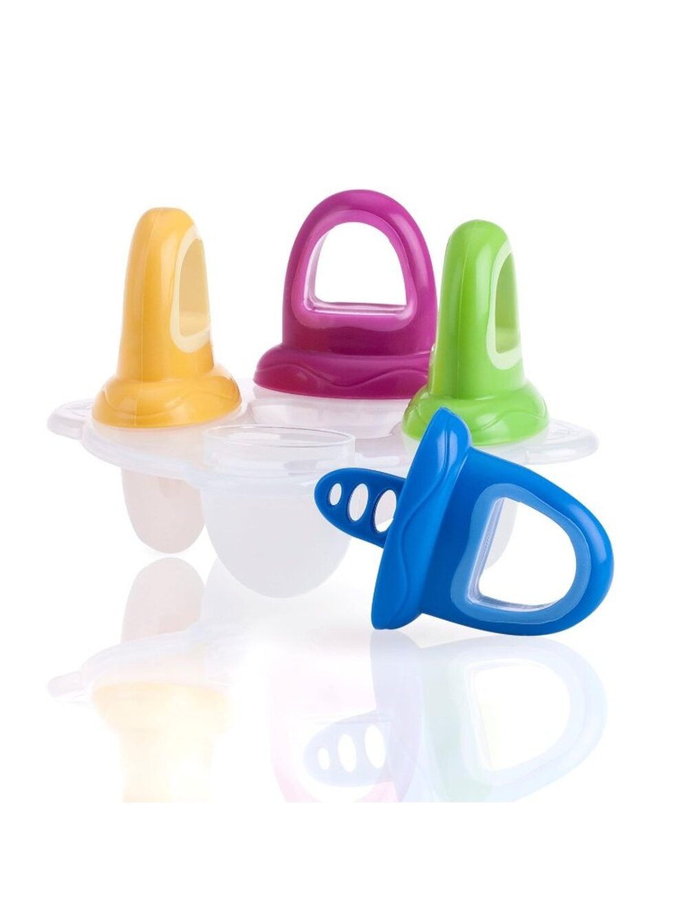 Nuby Fruitsicle Frozen Pop Tray Easy Grip Handles Multicolored 2-Pack